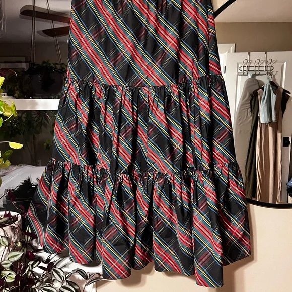 Tartan taffeta jcrew Tiered Skirt - - Picture 2 of 5